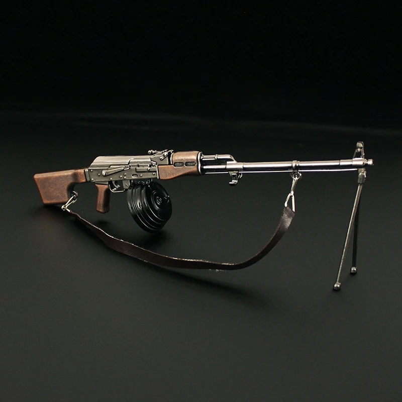 Pubg-メタリックトイガン,ライフル,ミニチュア,AK47合金,タッセル,20cm