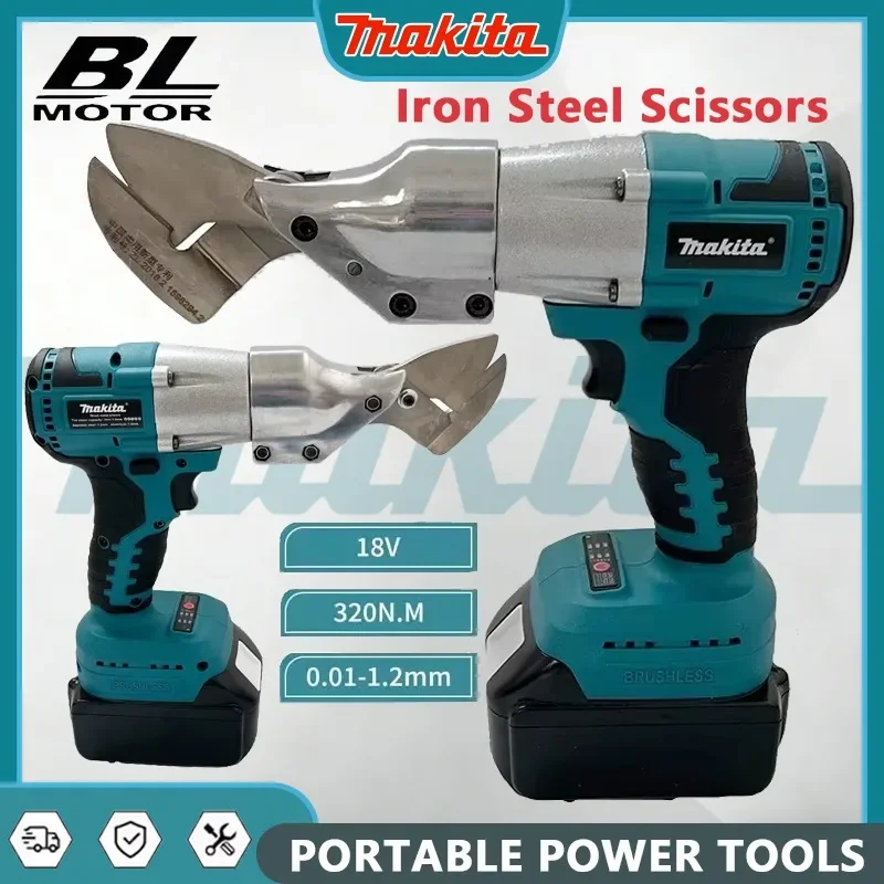 Makita Electric Iron Scissors 2 Variable Speed Metal Cutting Tool Carbon Steel Cutter for 18V Battery Sheet Shear Iron Shears