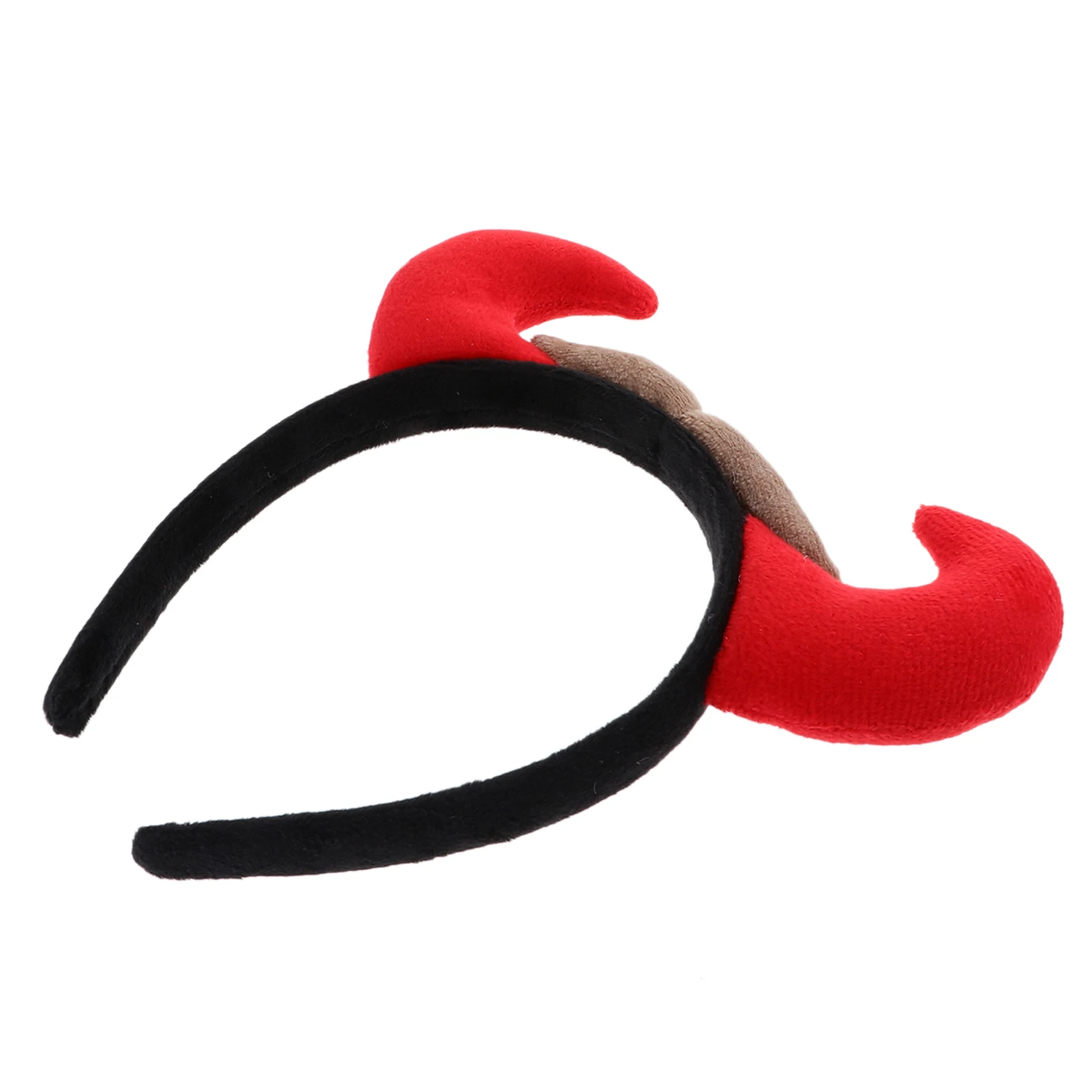 

Demon Horn Headb Women Girls Halloween Headdress Festival Costume Cloth Horns Party Supplies Lightweight Small Hoop