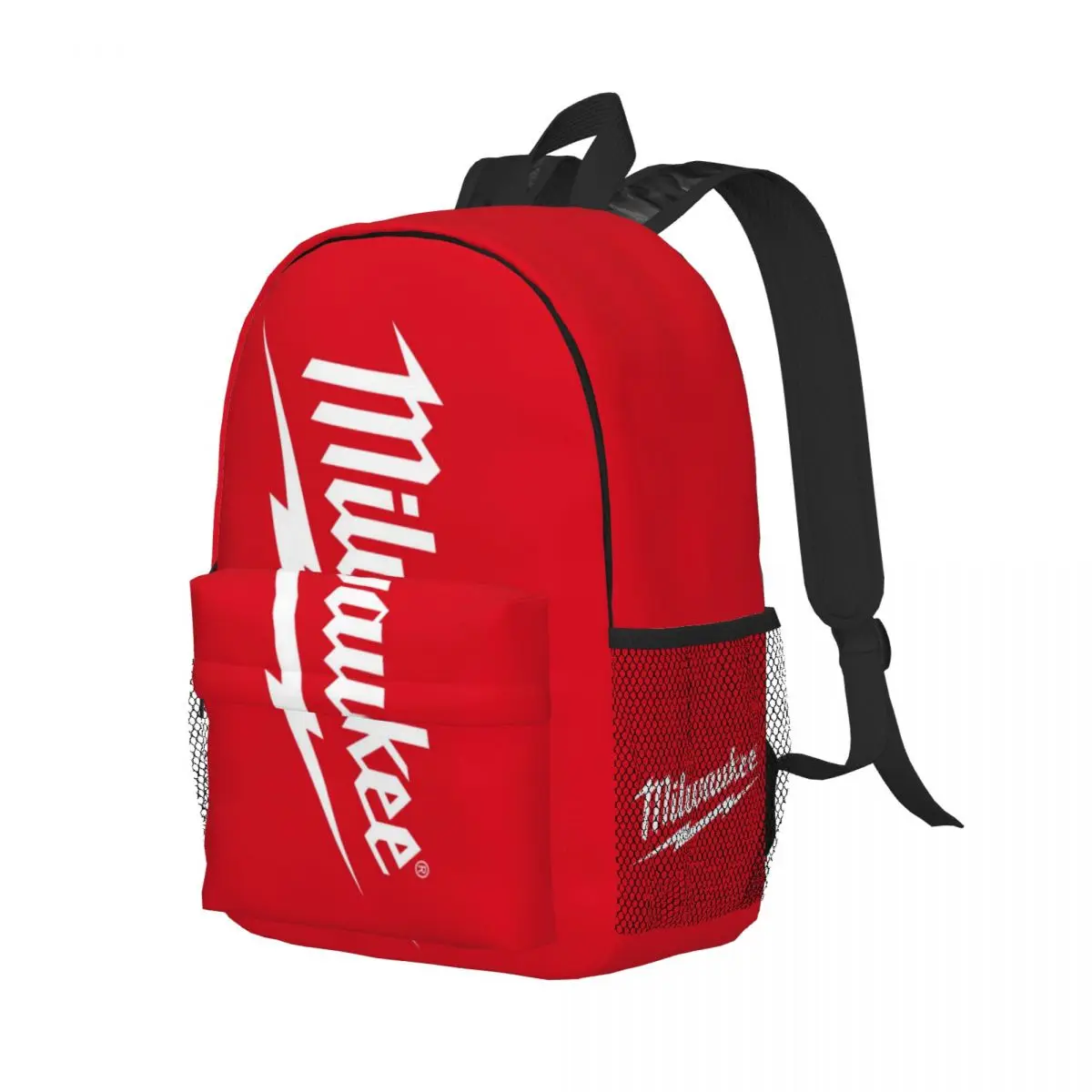 Popular W-milwaukeed Logo Printed Lightweight Casual Schoolbag For School, Outdoor, Shopping, Office 15in