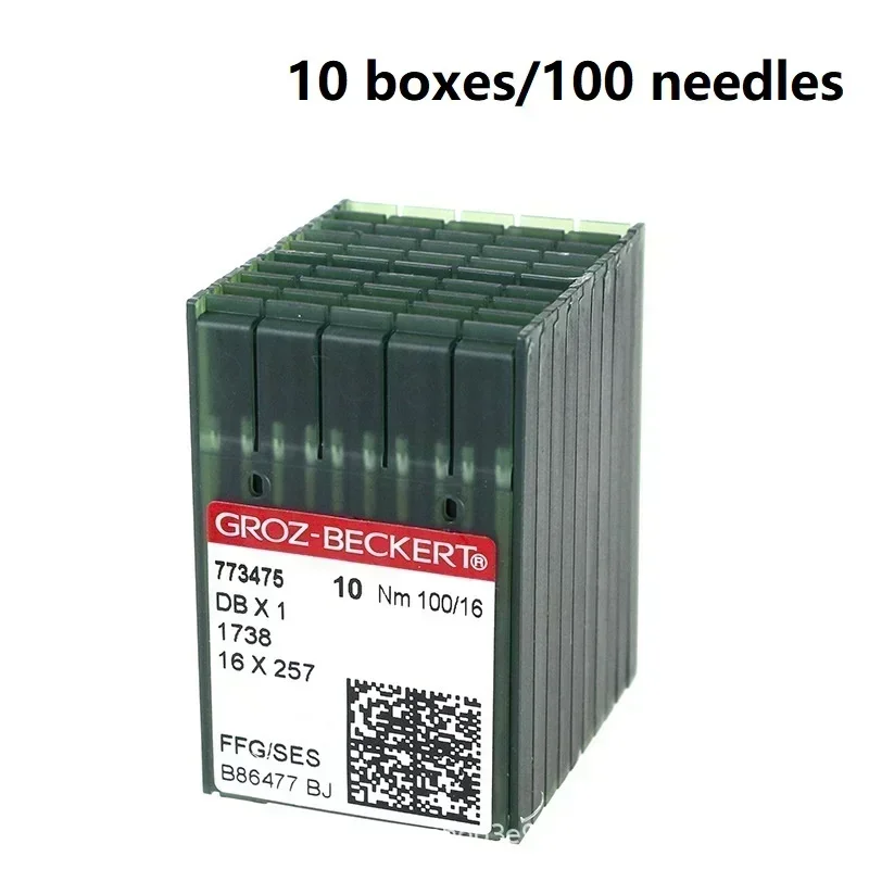 100 Pieces High Temperature Resistant Lockstitch Groz Beckert Dbx1 16x257 1738 Sewing Machine Needles