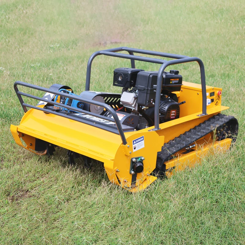 تخصيص الساخن أعلى صغيرة مجنزرة التحكم عن بعد جزازة flail مزرعة التلقائي جزازة العشب جزازة العشب بسيطة #2