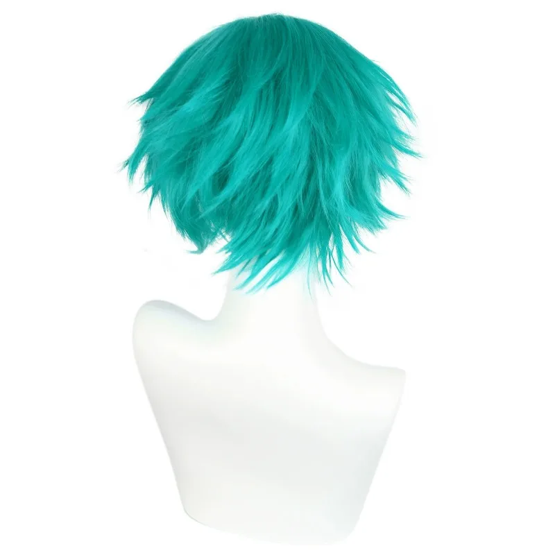 Perruque courte anime avec dessus taquin - Cheveux de cosplay synthétiques pour hommes et femmes - Perruque de costume de personnage d'Halloween texturée et pointue