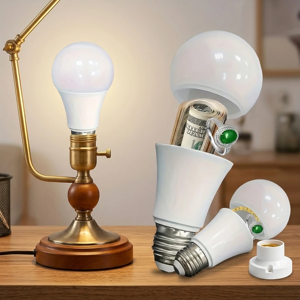 Secret Hiding Light Bulb Diversion Safe Can Household Concealed Stash Container Private Hidden Storage Compartment BHL2303