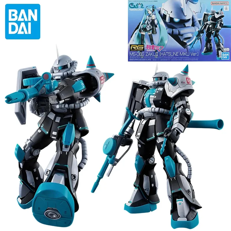 

BANDAI Original MODEL KIT GUNDAM RG 1/144 MS-O6S ZAKU II [HATSUNE MIKU Ver.] Anime Action Figure Assembly Model Toys Boys Gifts