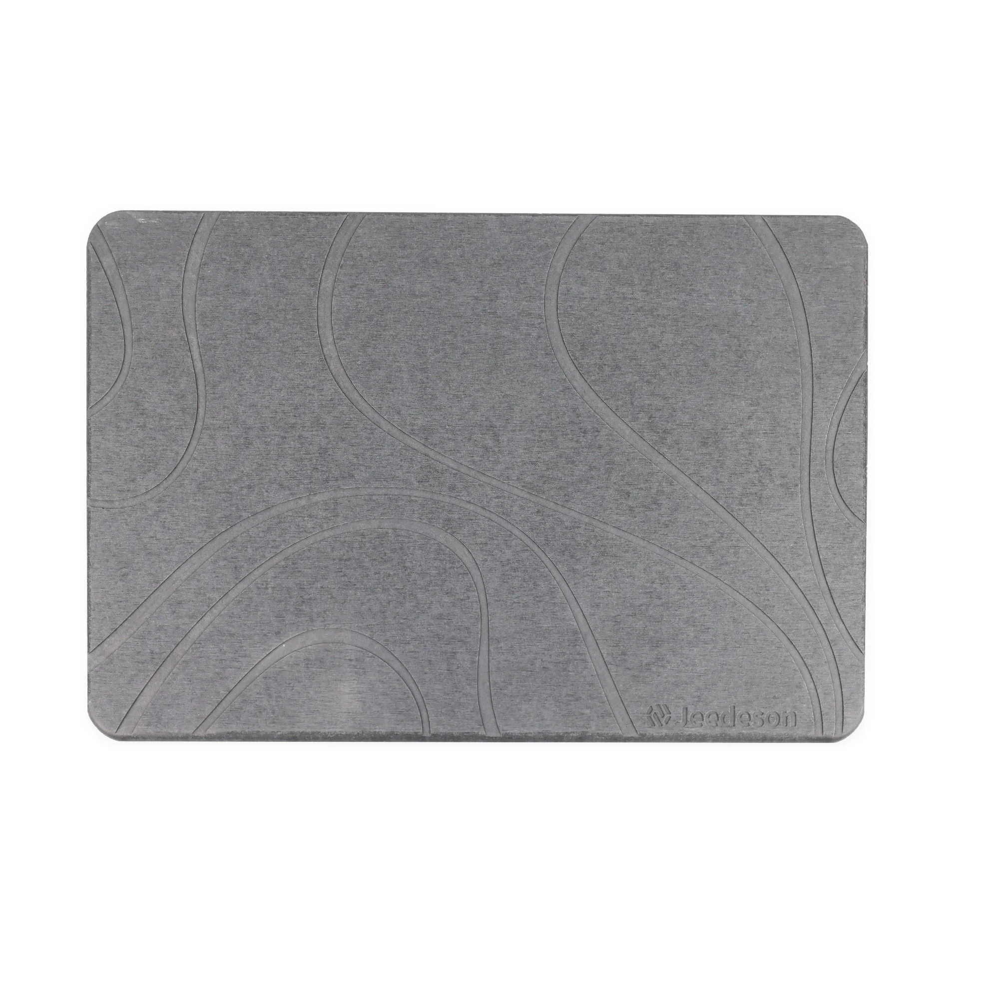 

15.35 in. x 23.62 in. Stone Bath Mat, Super Absorbent Quick-Drying Diatomaceous Earth Bath Mat, Dark Gray for US