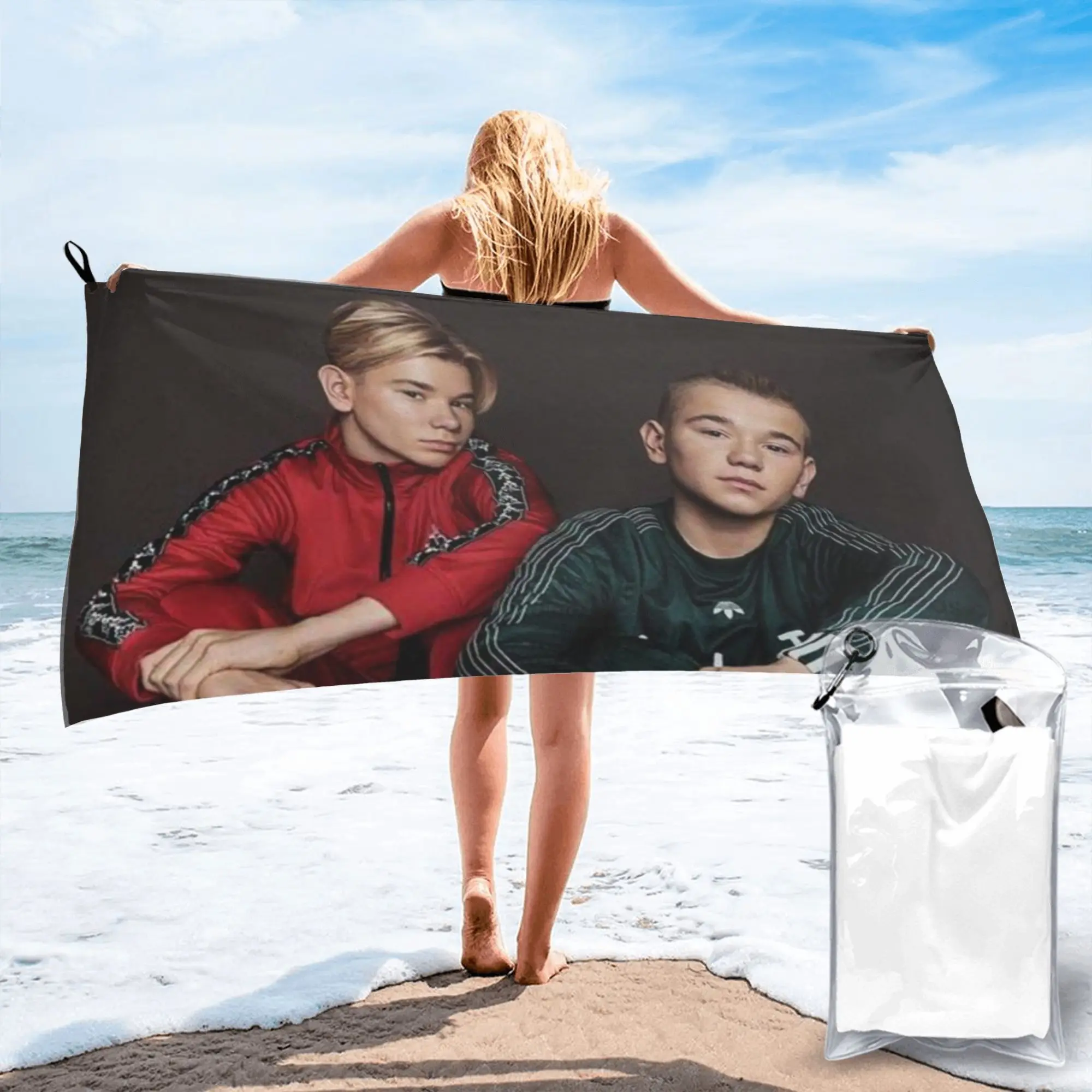 Marcus And Martinus Sweden Norway Eurovision Beach Towel Soft Microfiber Quick Dry Absorbent Quick Towels For Bath