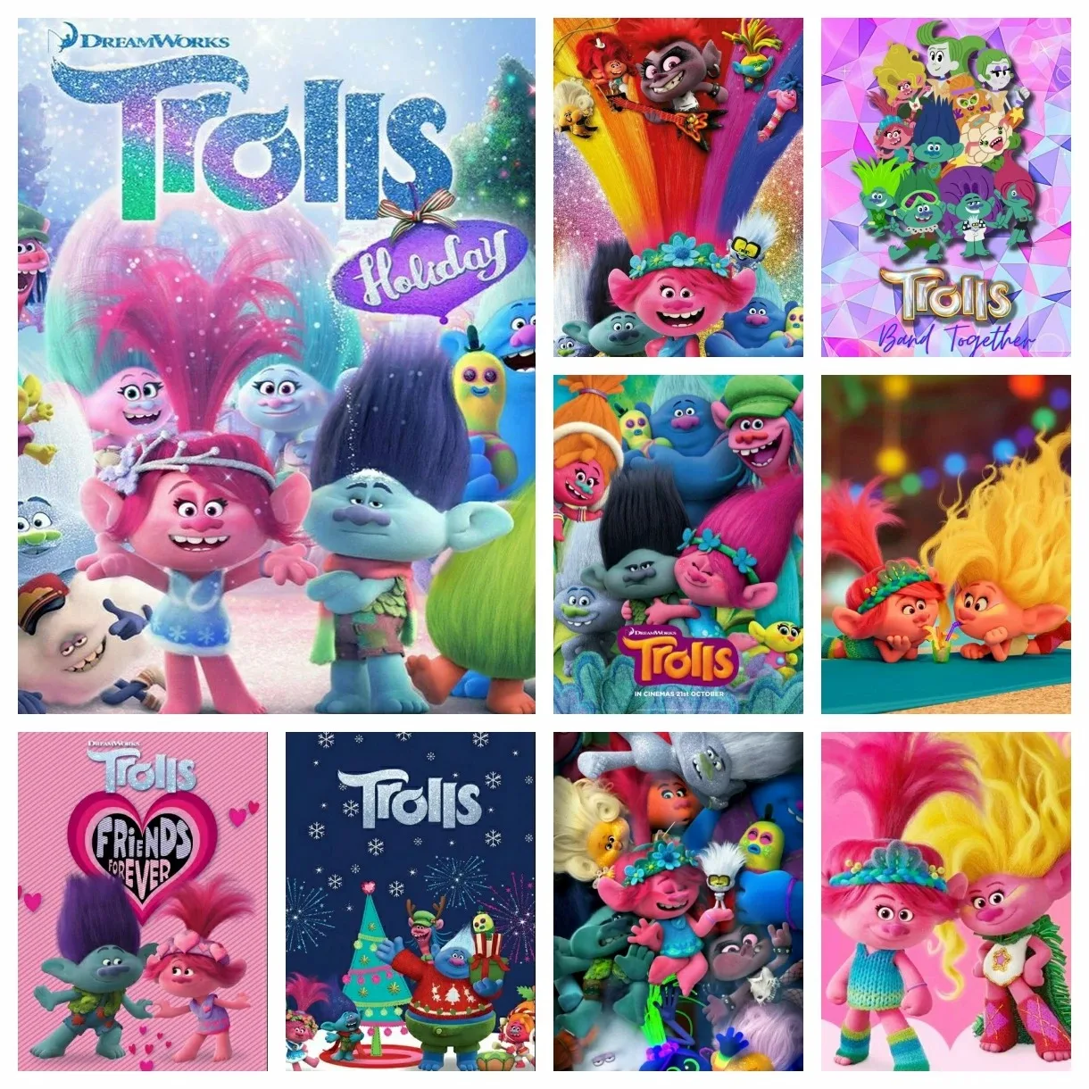 

Картина маслом по номерам, комплект DC, мультяшные троллы, аксессуары, картины по номерам, домашний декор, праздничные подарки, подарки на день рождения