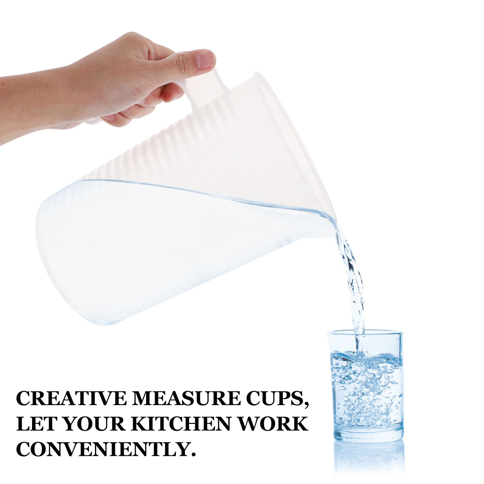 

Creative Measuring Cup With Lid Liquid Plastic Handle Baking Kitchen Utensils Resin Mixing Jugs Heat Resistant Easy Pour