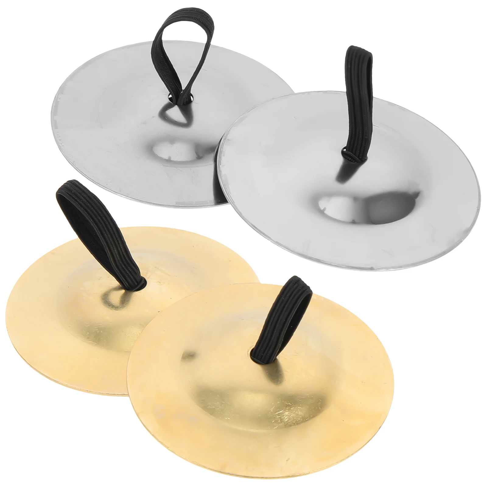 

2 Pairs Cymbals Copper Percussion Instrument for Dancing Small Hand Percussion Instrument Musical Instruments Kids Toy