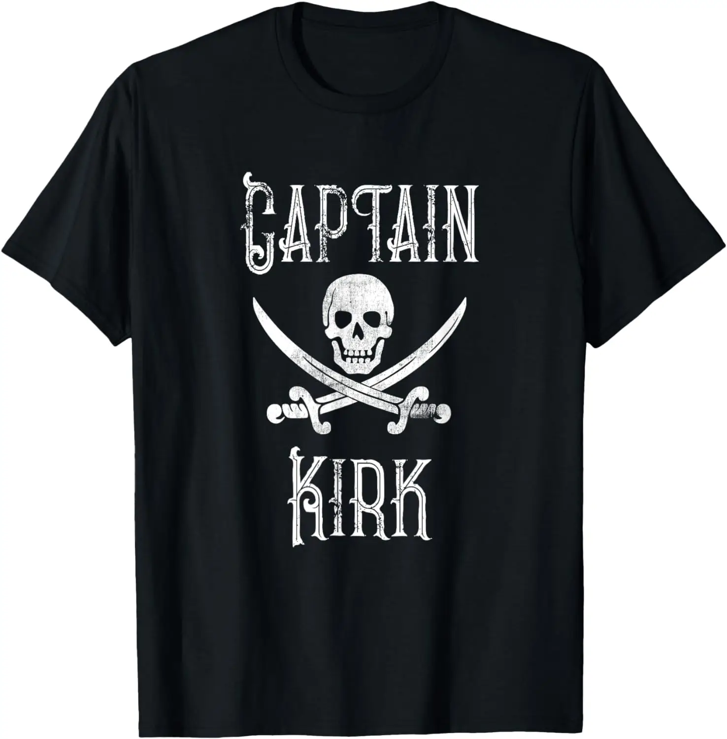 

Retro Captain Kirk Pirate Skull Boating Gift Cruise Ship T-Shirt