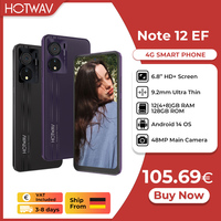 [Ship From Germany] HOTWAV Note 12 EF Smartphone 6.8'' HD+ Android 14 4GB 128GB Mobile Phone 48MP 5160mAh Ultra-Thin Cellphone