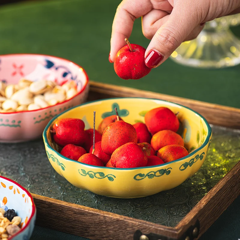 

Пищевая керамическая костяная тарелка | 6,5-дюймовая миска для приправ и соуса с отделением | Кухонная обеденная тарелка в деревенском стиле для соуса,