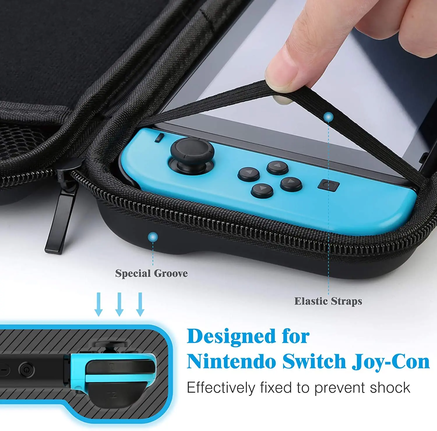 HEYSTOP Bag for Nintendo Switch Protective Hard Portable Travel  Case Shell Pouch, Storage Bag for Switch OLED Game Console