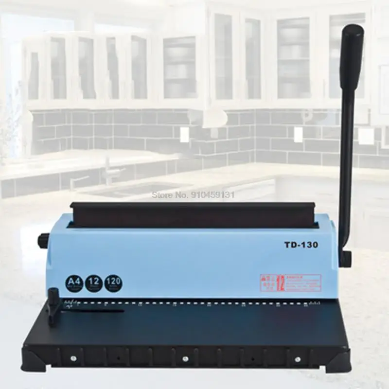 

1PC TD-130 Practical 34 Holes A4 Manual Comb Book Binding Machine,can Punch 12 Sheets at a time