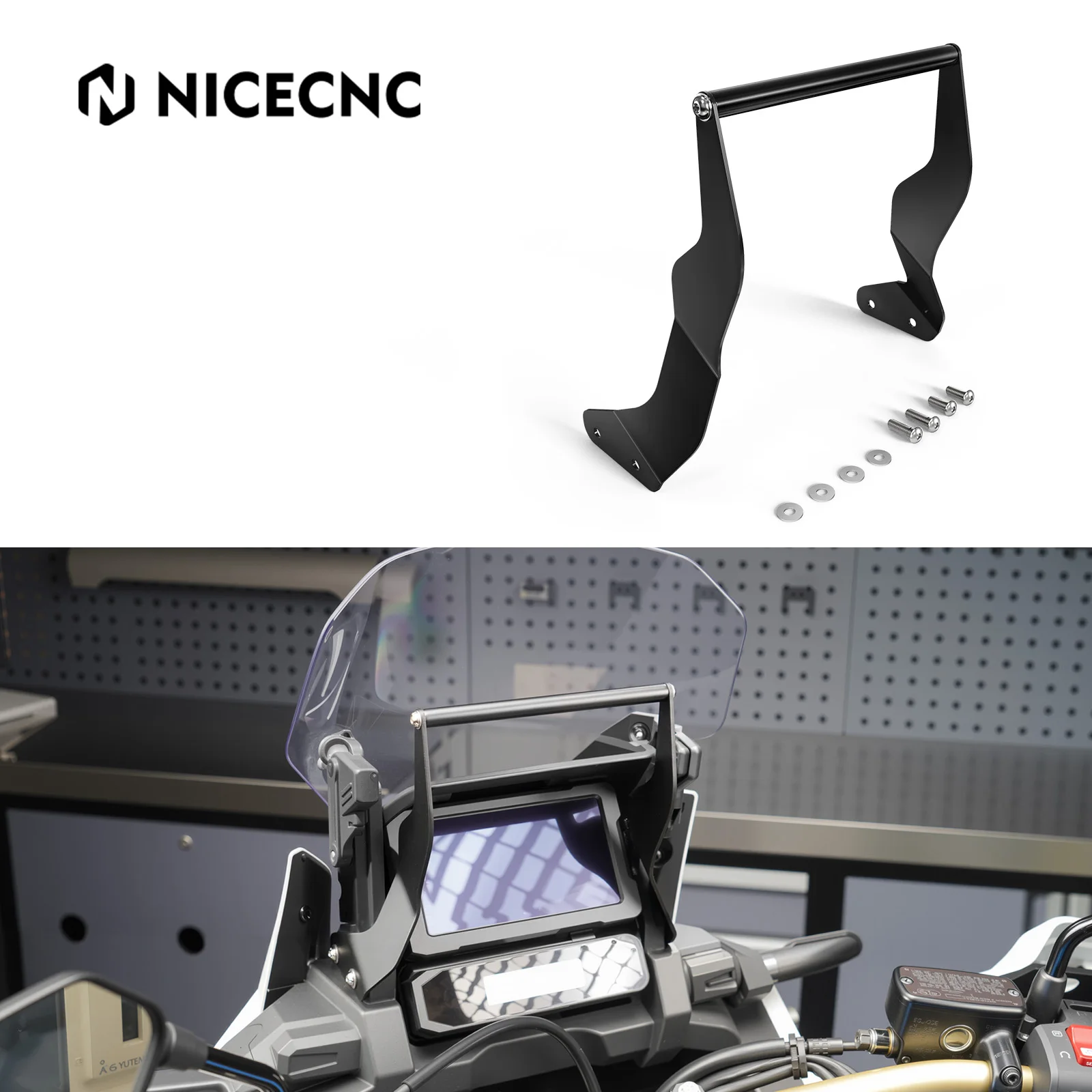 For Honda CRF1100L Africa Twin 2020-2025 NICECNC Navigation Bracket Holder For Honda CRF1100L Africa Twin Adventure Sports 20-25