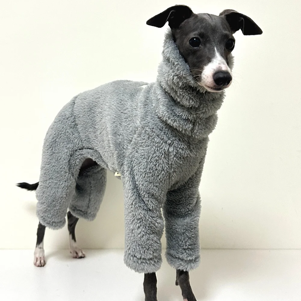 Veste d'hiver en velours pour petit lévrier souriant, sweat-shirt ingent, manteau chaud à 4 pattes pour Yorkshire, chiens mi-hauts