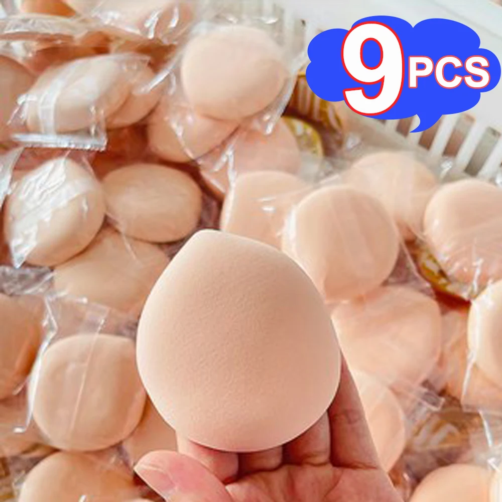 1-9pcs Large Marshmallow Powder Puff Orange Green Purple Super Soft Makeup Sponge Puffs Wet Dry Use Concealer Foundation Cushion