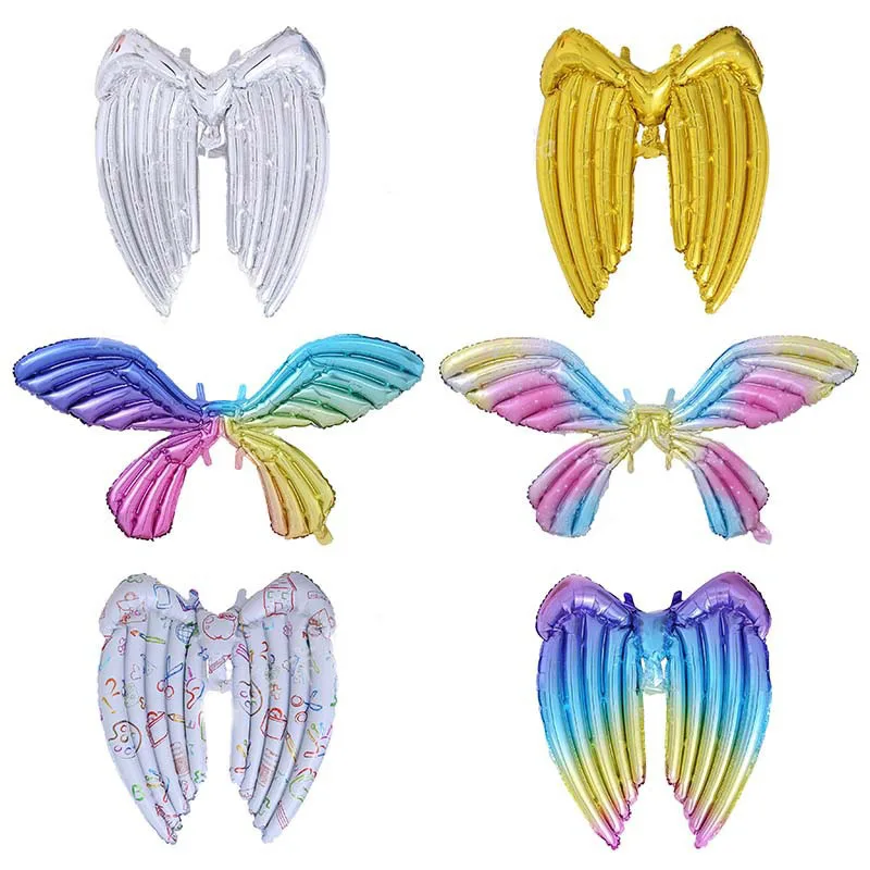 

New Product Explosion Angel Wings Balloon Butterfly Wings Aluminum Mold Decoration Balloon Festival Carnival Wholesale Balloon