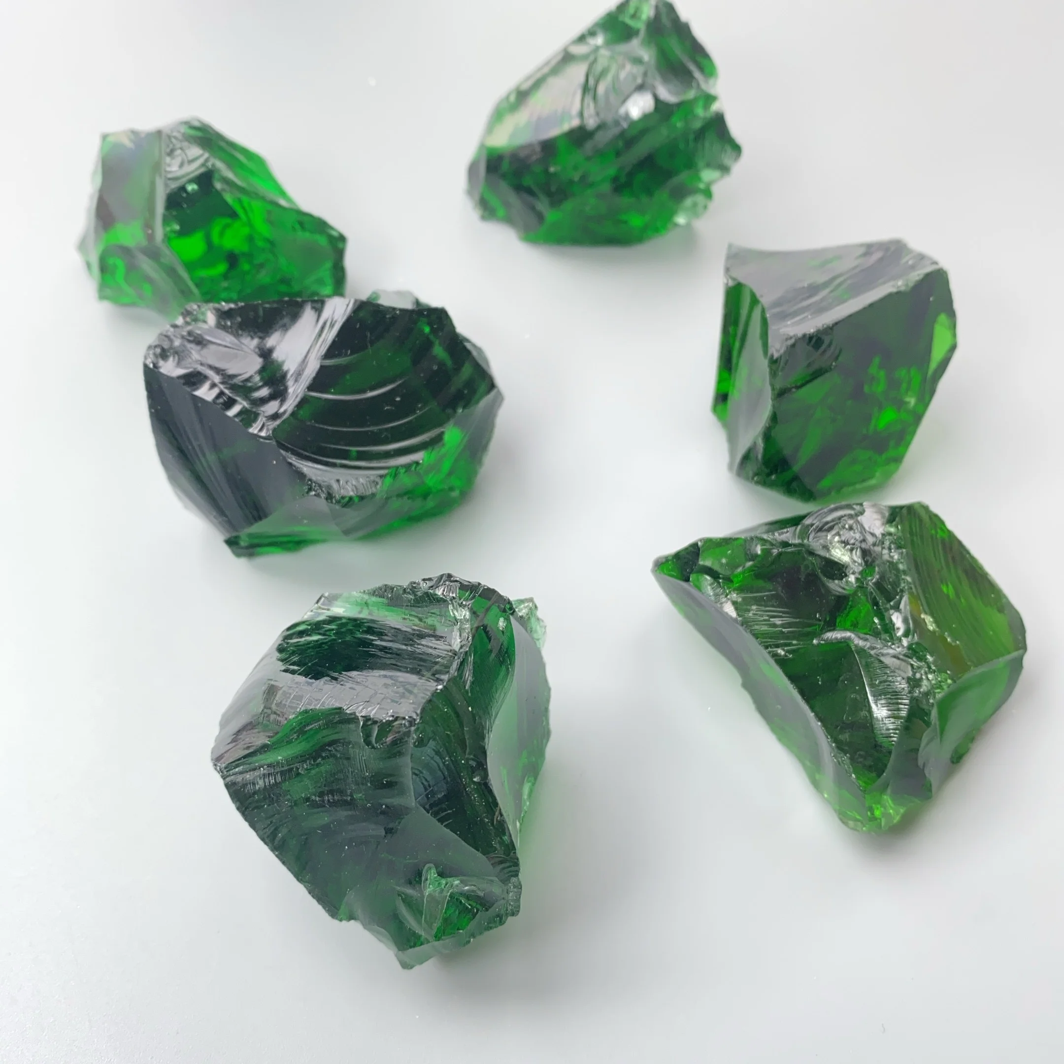 40 جرام/100 جرام/200 جرام حجر أمريكي أندرو عامل خفيف كريستال كوارتز صهر ، زجاج أخضر داكن كريستال اصطناعي حجر عطري