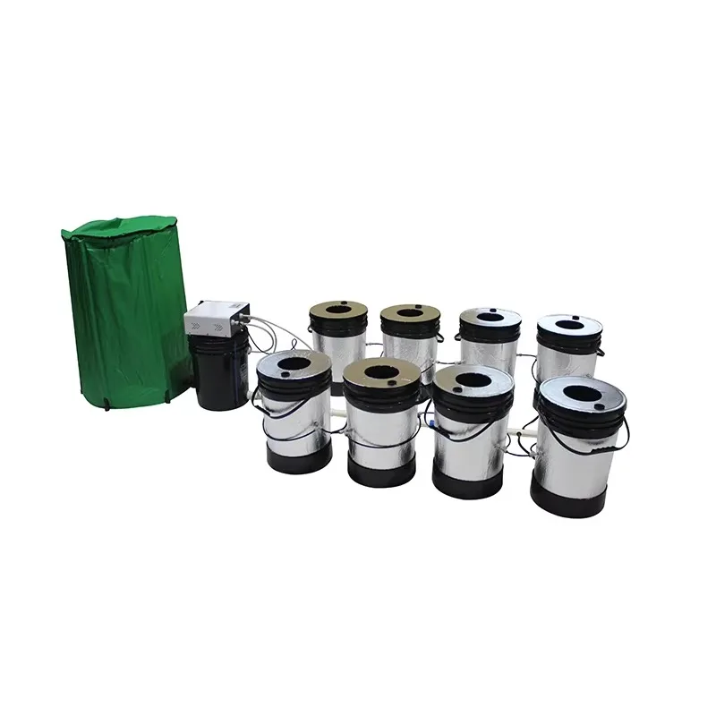 Recycling avionics system 8 buckets. Clone bucket hydroponic growth system with nutrient supply bucket