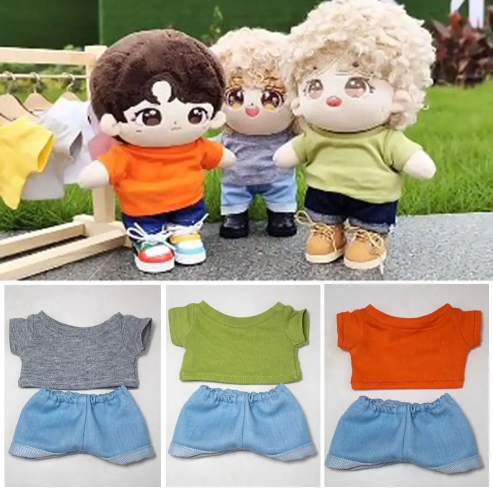 

High Quality Fashion Cotton Doll Clothes Cute Mini Doll Jeans Pants Multistyles Casual Wears Clothes for 20cm Cotton Doll