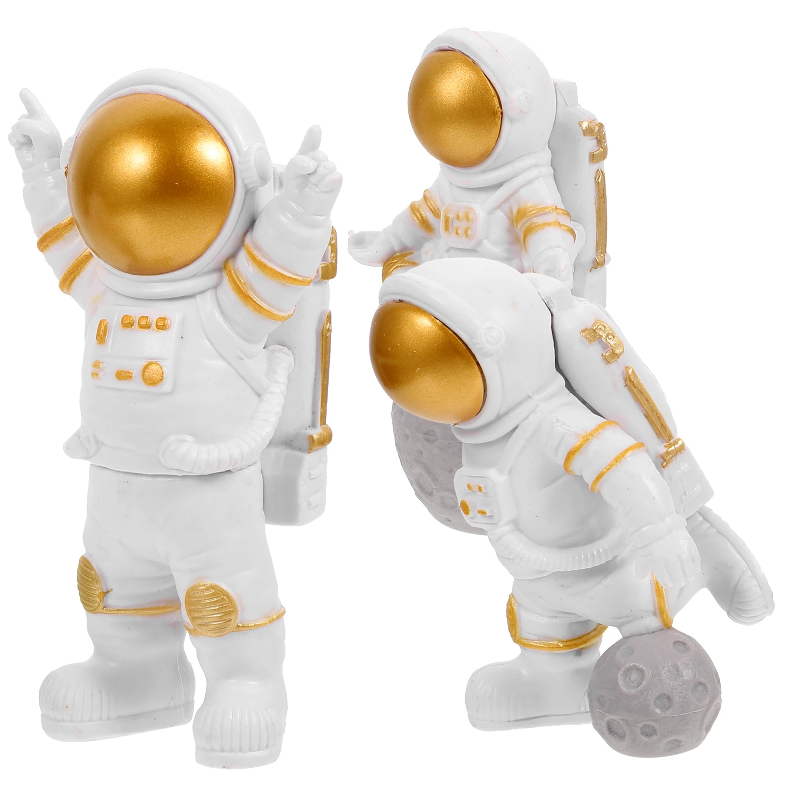 

Astronaut Decorations Birthday Party Supplies PVC Cake Ornaments Spaceman Topper Outer Space Accessories Cake Decorations For