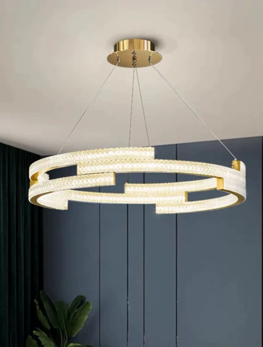 

Minimalist modern luxury living room pendant lamp dining room main lamp high-end circular ring lamp indoor LED lighting fixture