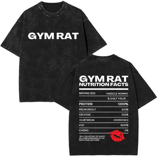 Gran oferta, camiseta lavada con cubierta de bomba divertida de rata para gimnasio, camisetas de estilo Humor para Fitness para hombres y mujeres, camisetas Vintage informales de algodón Unisex