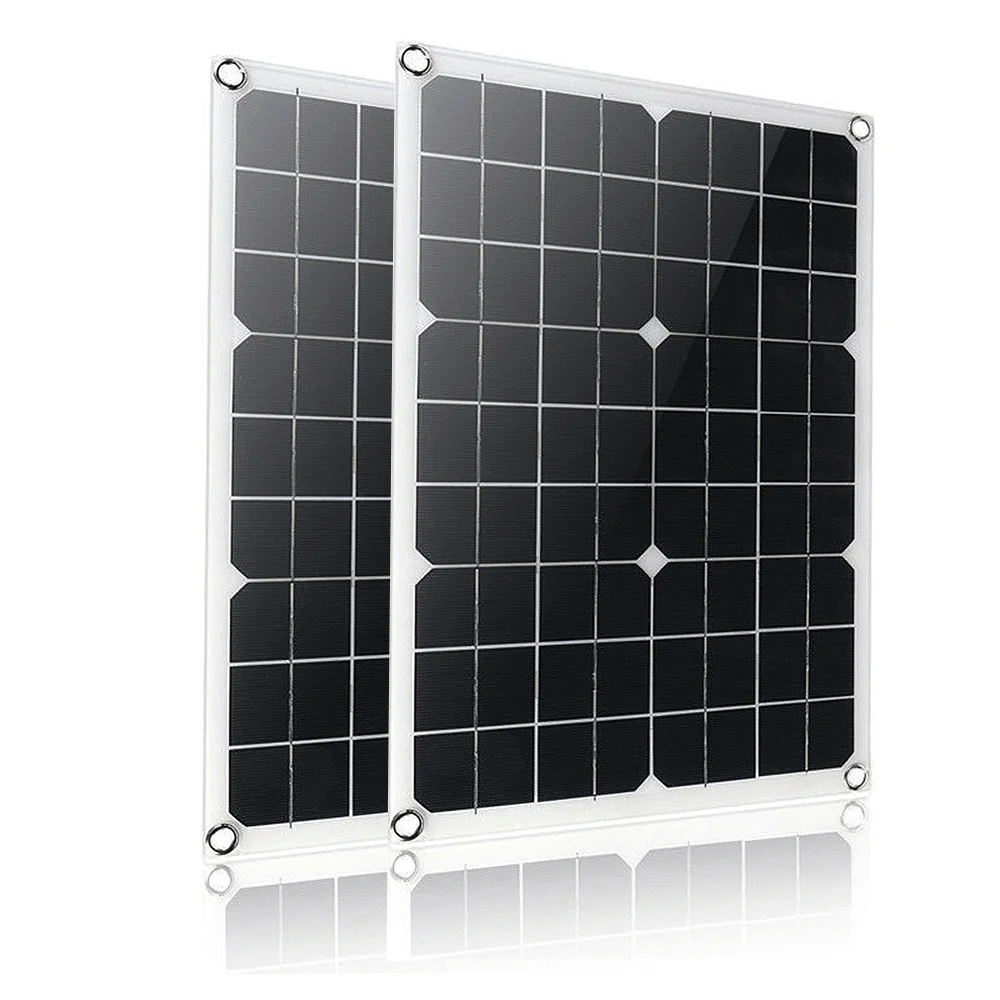 28W Solar Panel Photovoltaic Cell Charging Boad Light and Thin DC 18V 12V 5V  Monocrystalline PV Cells Plate Outdoor Power Bank