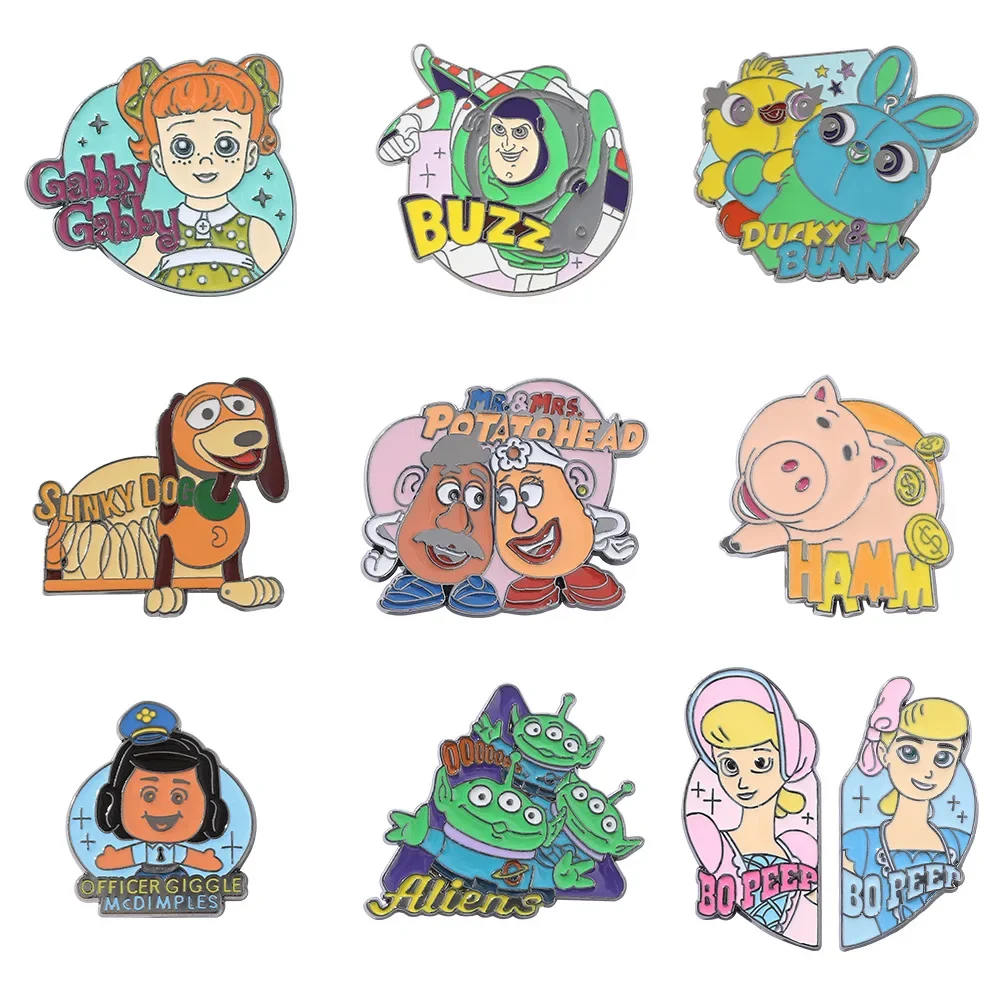 Toy Story Enamel Pins Cartoon Buzz Lightyear Jessie Alien Brooches for Women Clothing Backpack Lapel Badges Accessories Gifts