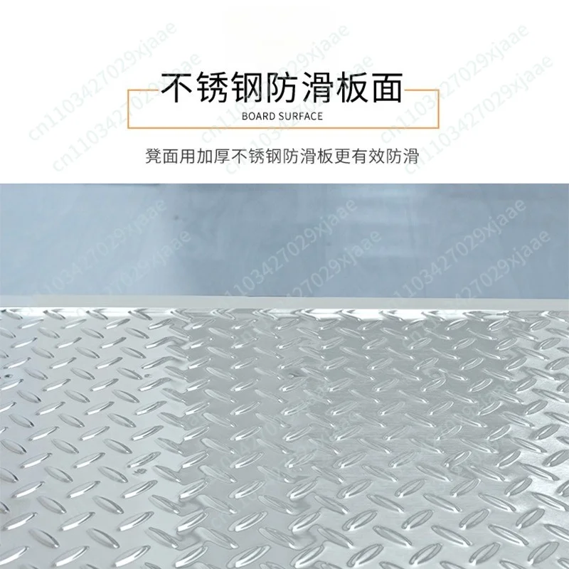 Anti-Slip Stainless Steel Step Stool Heavy Duty Heightening Foot Rest for Industrial Home Use Workshop Garage