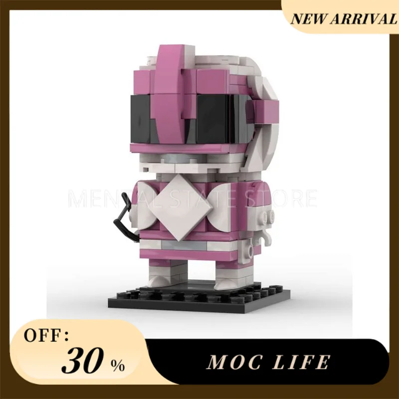 

[121 шт.] индивидуальный набор MOC Pink Ranger креативных строительных блоков STEM развивающие игрушки DIY комплект строительной модели подарки на день рождения