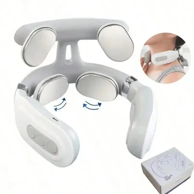2026 Upgraded Portable Neck Shoulder Massager USB Rechargeable Lithium Battery Powered Deep Tissue Massage Device For Pain Relie