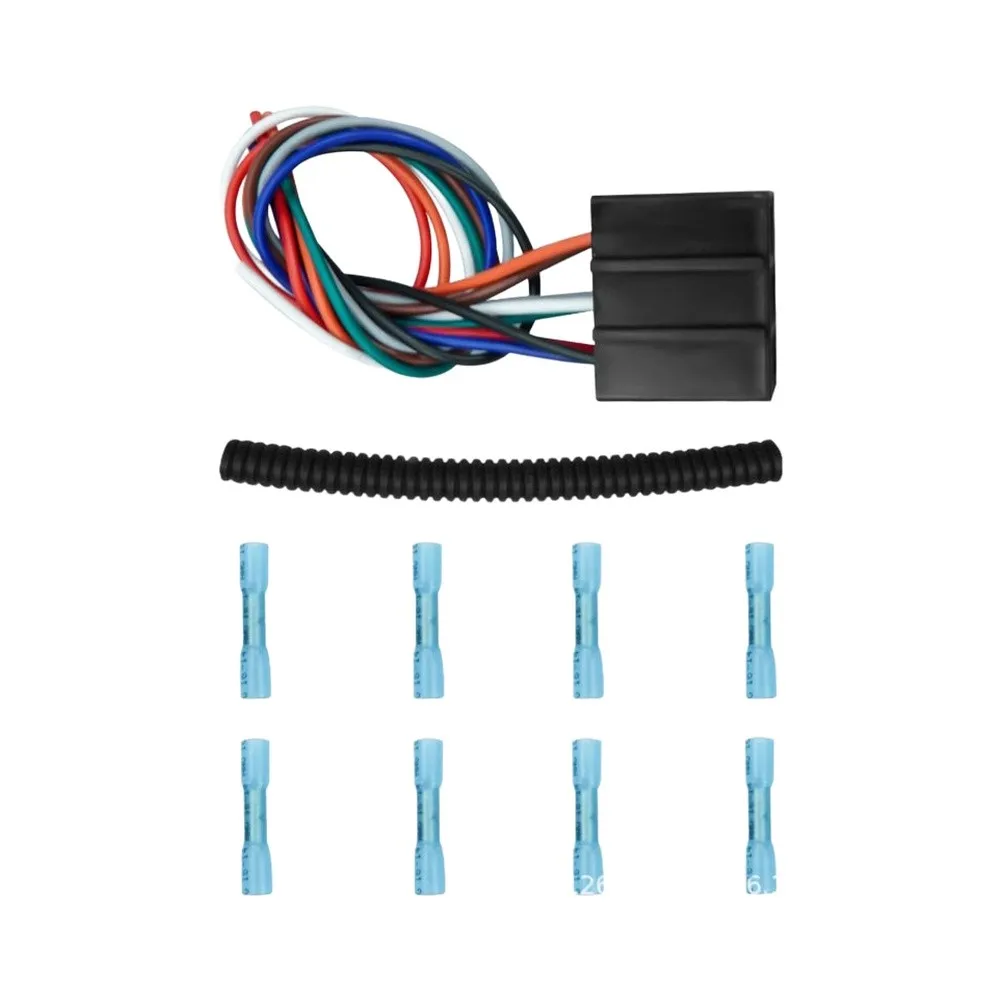 8 Pin Harness Repair Kit for Lawn Mower Tractor PTO Switch Wiring with Brass Connectors and Easy Installation Design