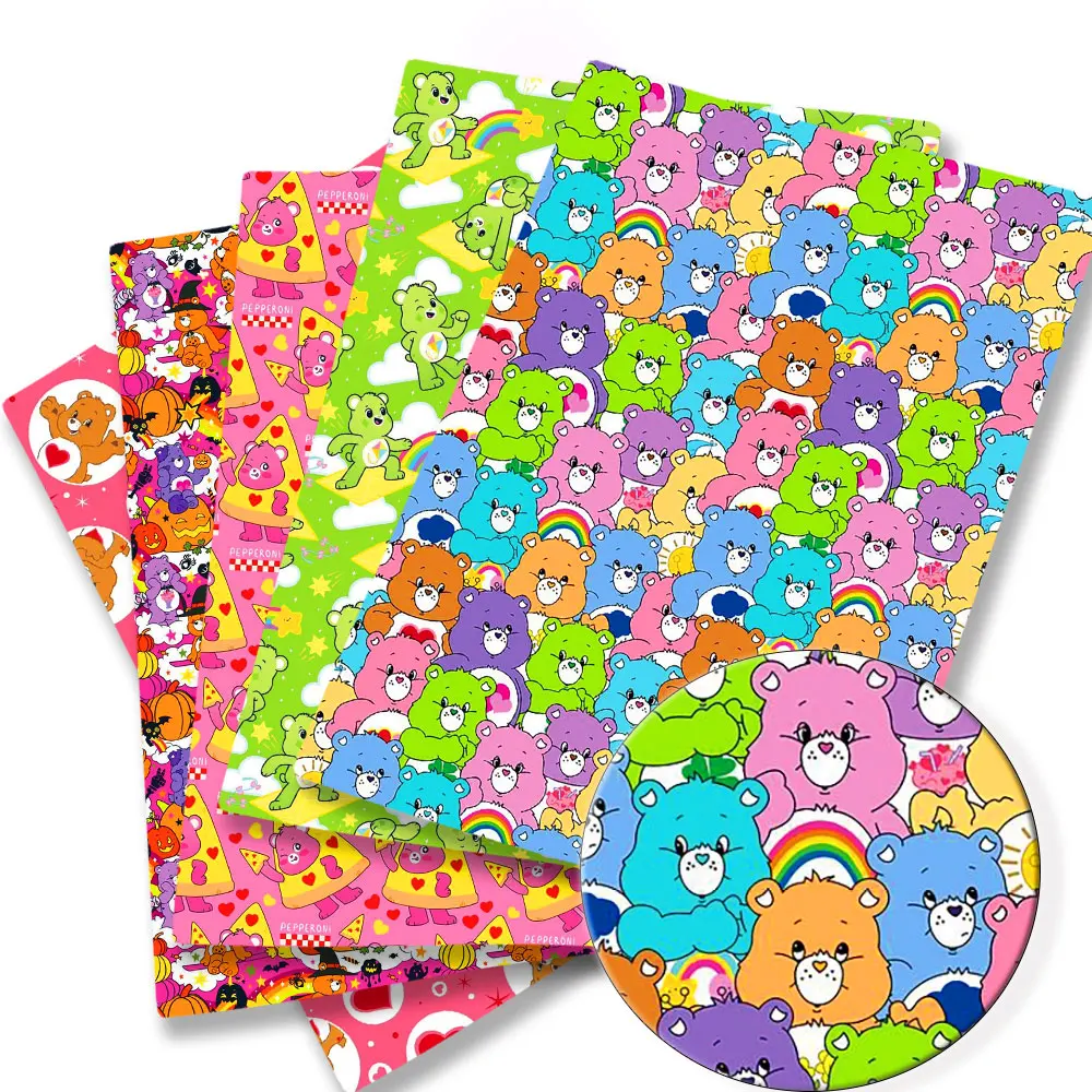140x50CM Cartoon-Stoff DIY Care Bears Cartoon Polyester/100% Baumwolle/Satin Stoff Patchwork-Gewebe für Kinder Nähen Puppen Vorhänge 45969
