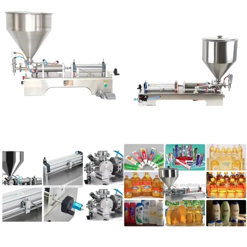 100-1000ML G1WG Semi-Automatic Single Nozzle Pneumatic Lotion Cream Paste Filling Machine
