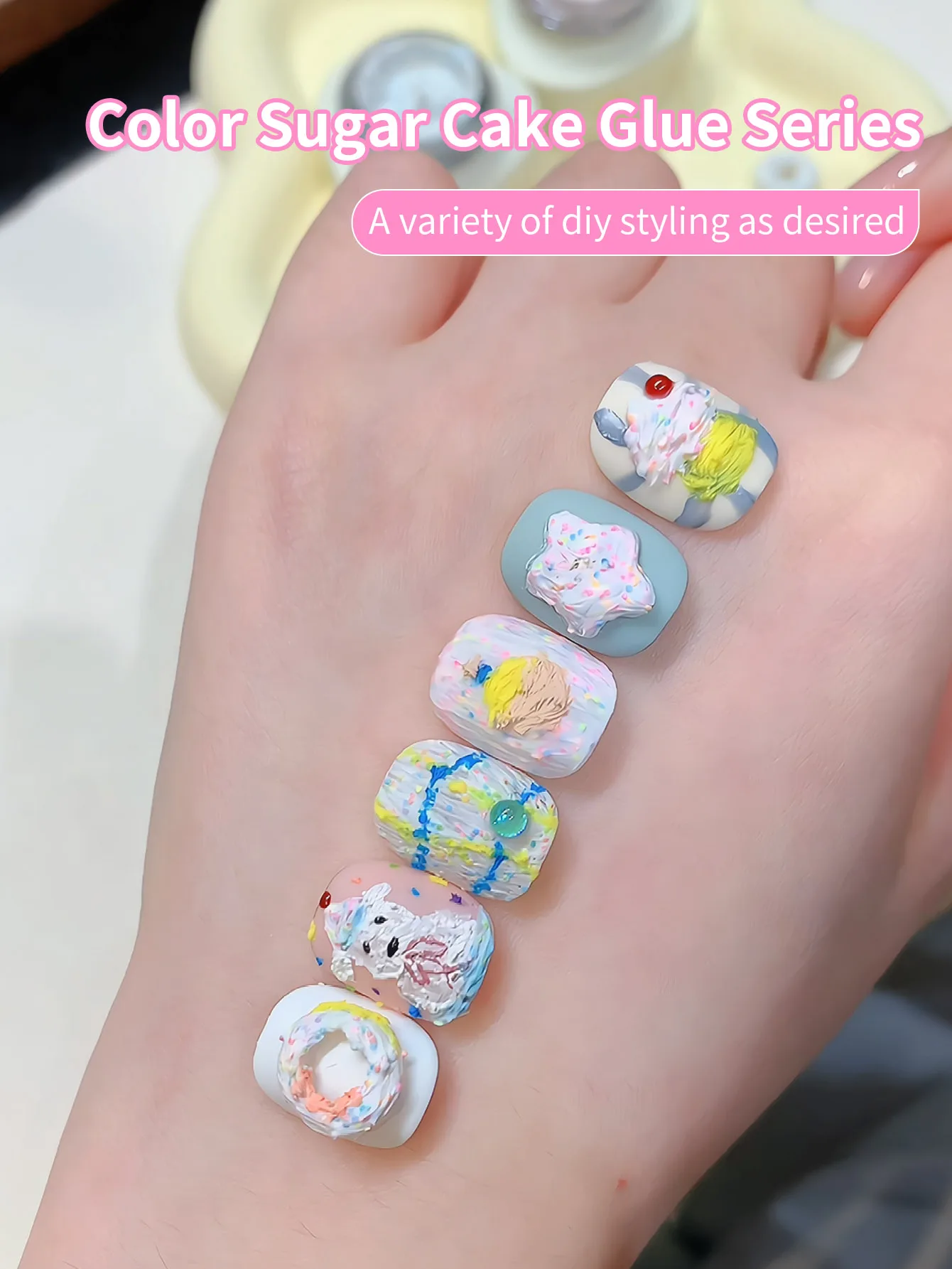 12g 젤리 케이크 매트 젤 3D 입체 쉐이핑 클린 네일 젤 젤 매니큐어 조각 그림에 적합 DIY Sal