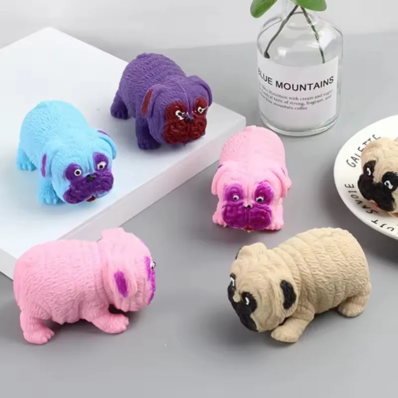 Squeeze Dog Toys Pug Pinch Toy Stress Relief Toys Hand Exercise Tool Vent Decompression Toy Decorative Party Supplies