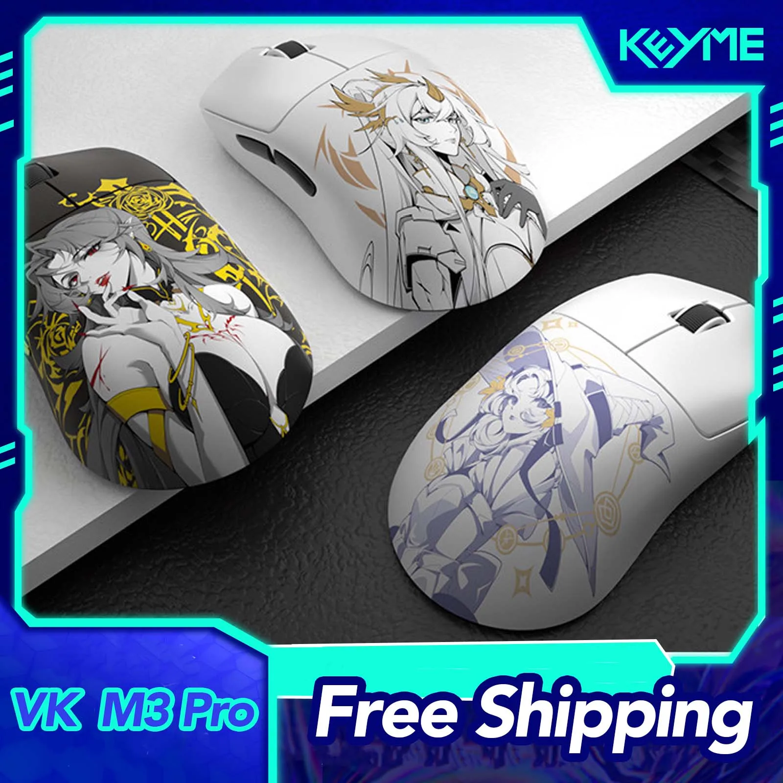 

VALKYRIE VK M3 PRO Wireless Gaming Mouse 2.4G Bluetooth Three Mode 8000Hz Polling Rate Lightweight Gamer Mice Custom Accessories