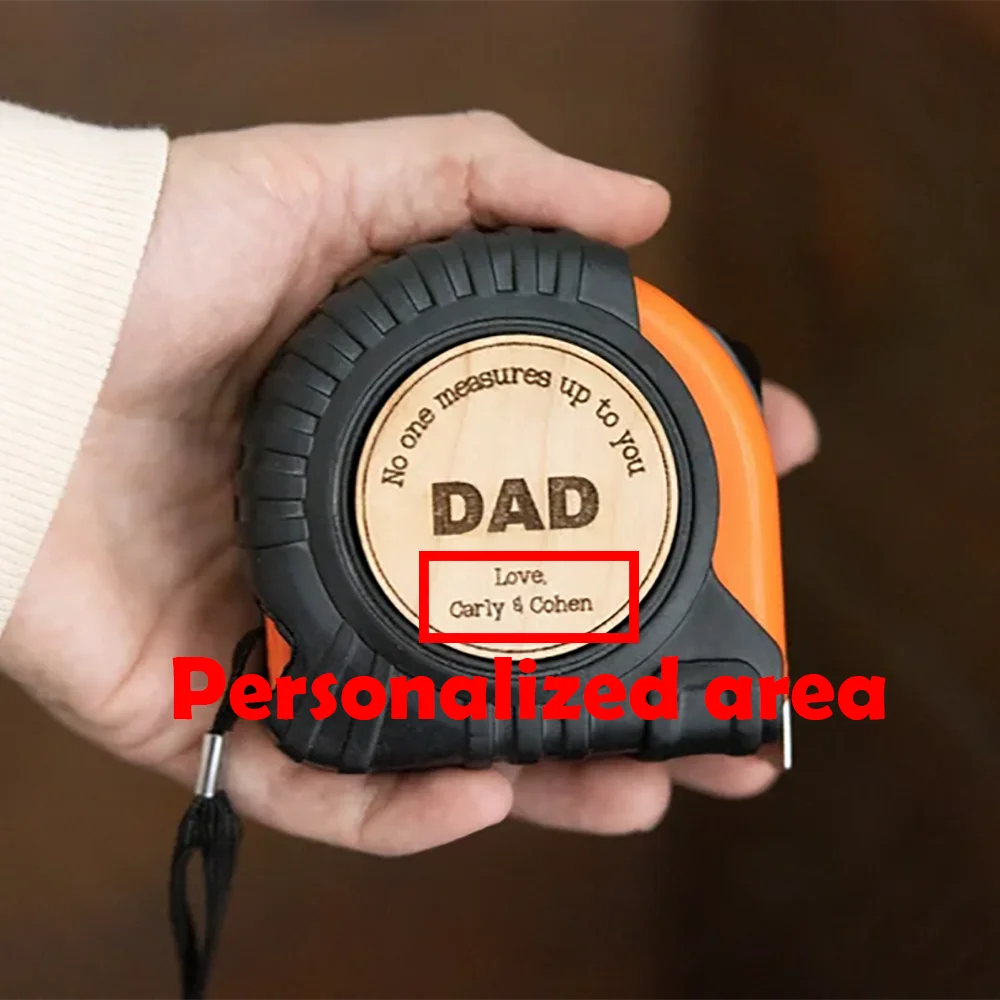 

Personalized custom Tape Measure gift for Men Dad Christmas party chic present Father of the Bride Fathers Day woodwork tool