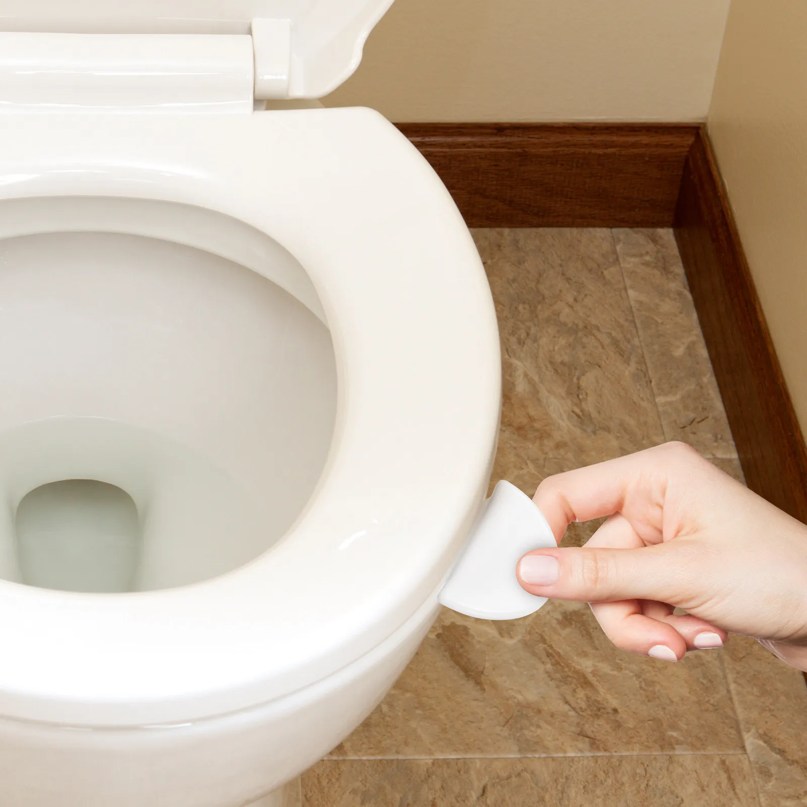 2Pcs Toilet Seat Lifter Handle for Easy Lid Operation Clean Hygienic Bathroom Accessory Strong ABS Material Universal Fit Home