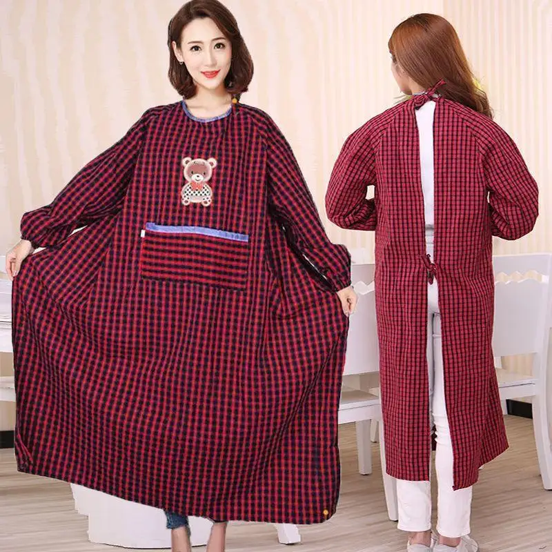 

Faionable Thi Knee-Length Apron ex Workwear Protective Clothing Home Use Oversized Apron for Cleaning And Cooking