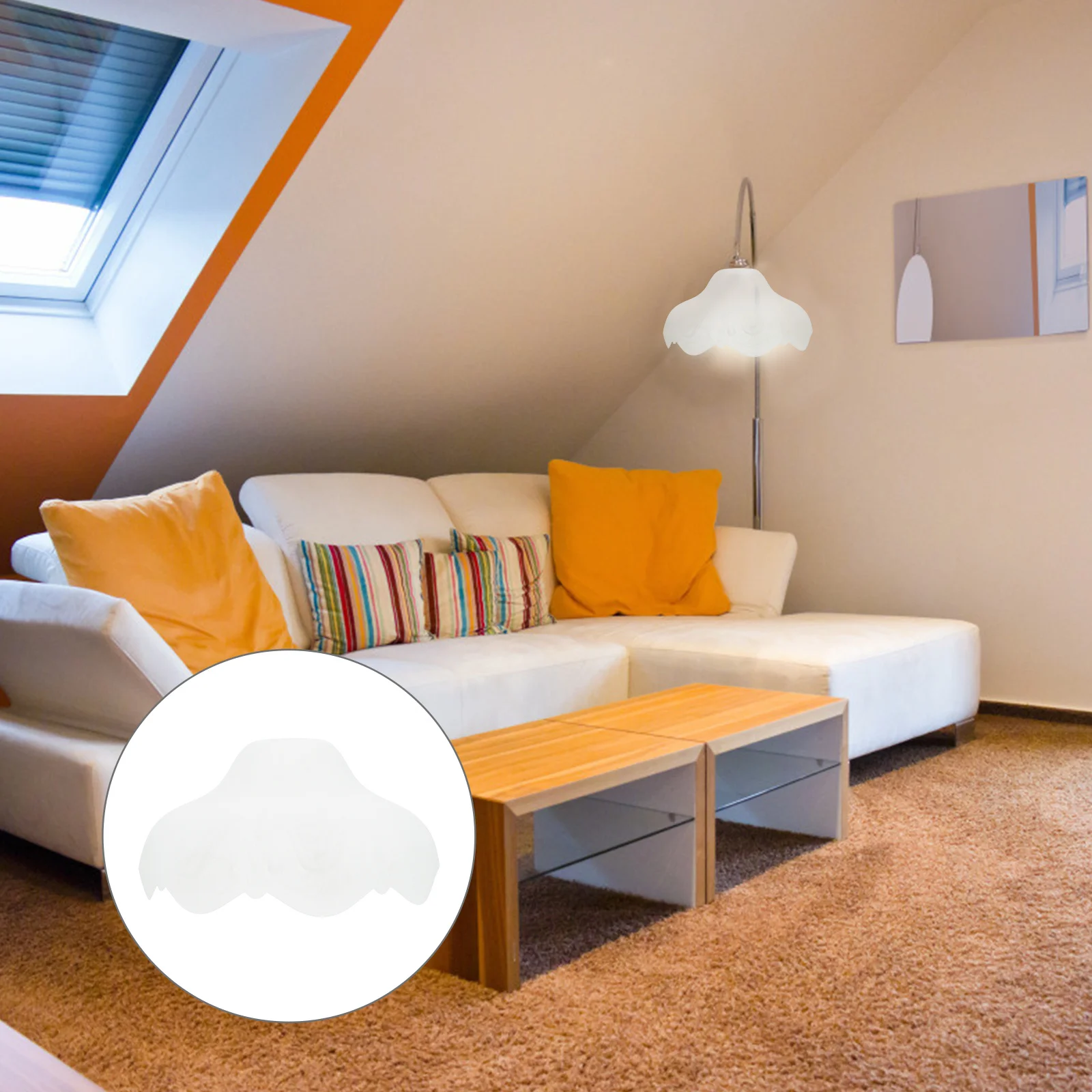 

1Pcs Frosted Glass Lampshade Durable Modern Ceiling Light Cover Home Lampshade Bedroom Light Decor Ceiling Lamp Cover