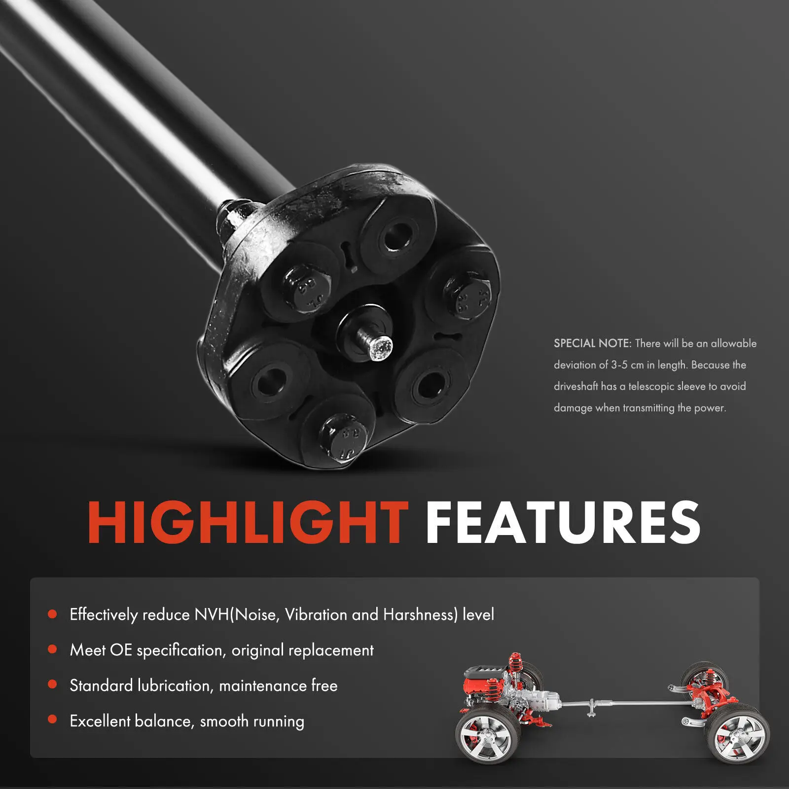 Новый приводной вал в сборе для BMW X5 E53 2004-2006 V8 4.4L 4.8L передняя сторона 689 мм 26207524371