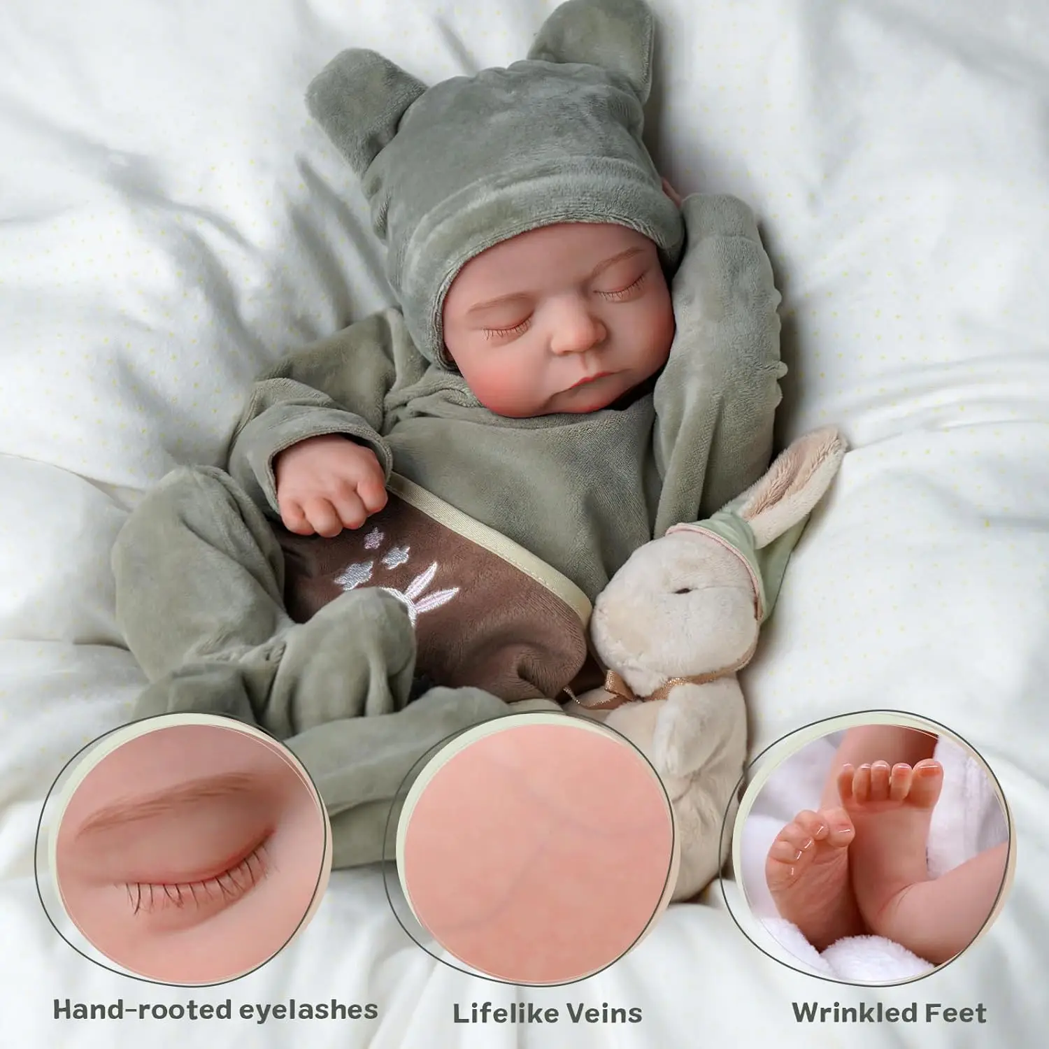 Lifelike Reborn Baby Dolls Boy - 17-Inch Soft Body Realistic-Newborn Full Body Vinyl Anatomically Correct Real Life Baby Dolls