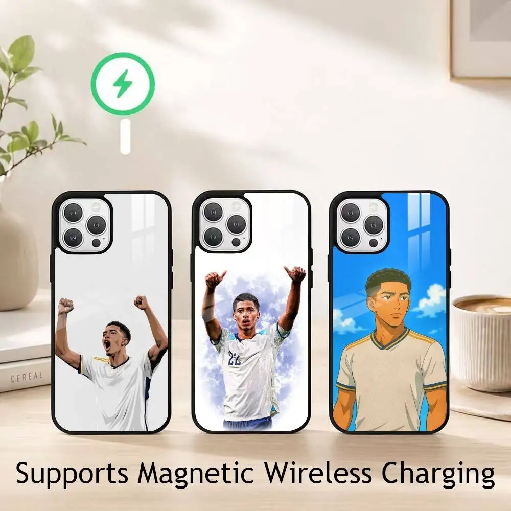 Cartoon J-Jude Bellingham gift Phone Case For iPhone18,17,16,15,14,13,12,11 Plus,Pro Supports Magnetic Wireless Charging