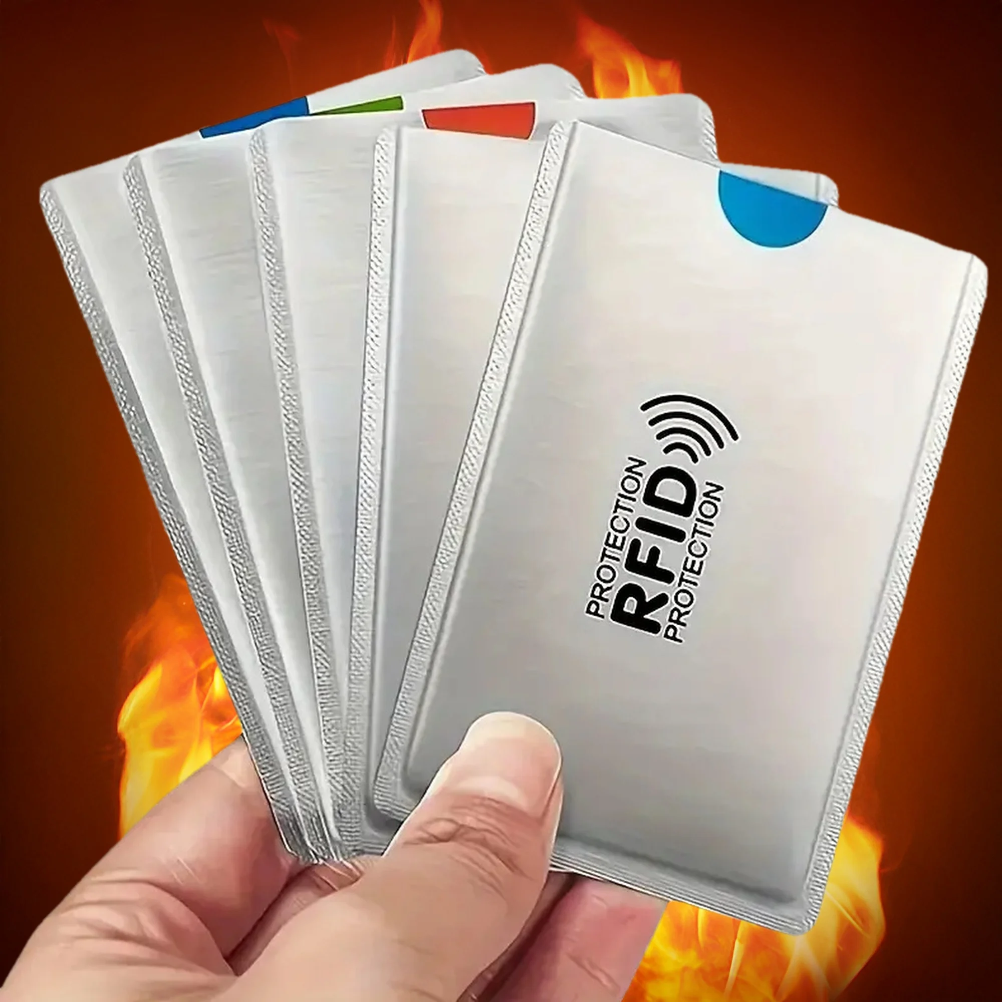 

Держатель для кредитных карт с блокировкой RFID — противоугонная защита для удостоверения личности, экранирование NFC с геометрическим дизайном