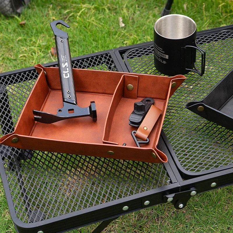 

Складной лоток для хранения игральных костей, держатель для монет, ключ, уличные аксессуары, ящик для хранения из искусственной кожи, инструменты для хранения