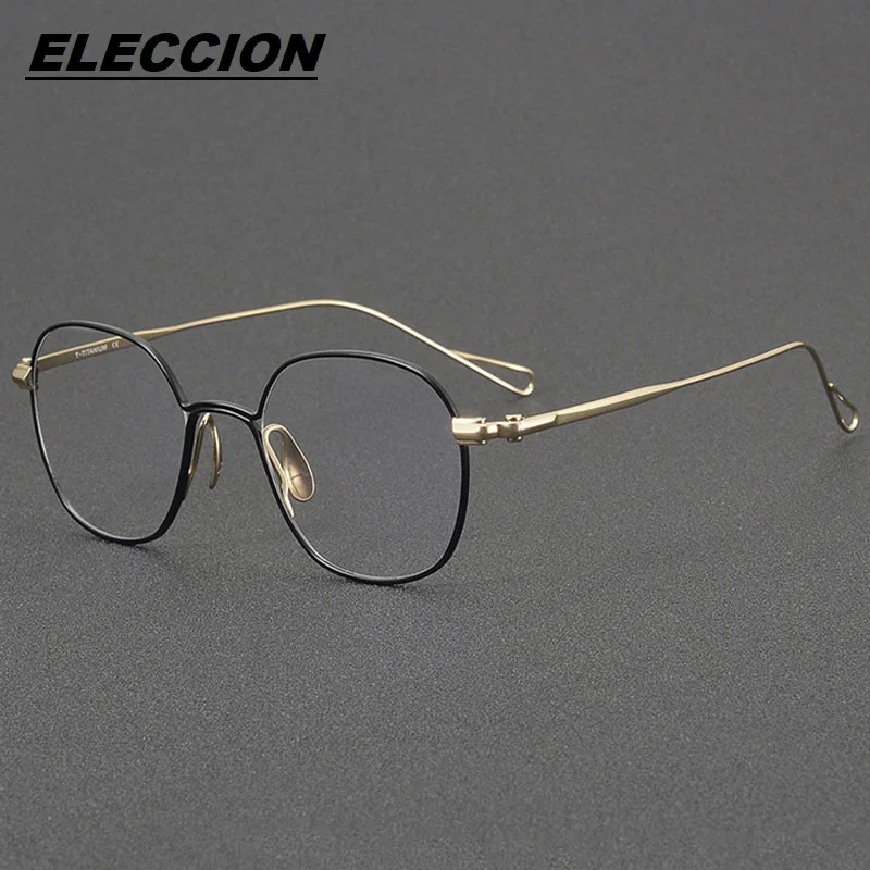 

ELECCION Luxury Brand U156 Eyeglasses Titanium Square Glasses Frame Women Men Myopic Optical Prescription Spectacles Frames